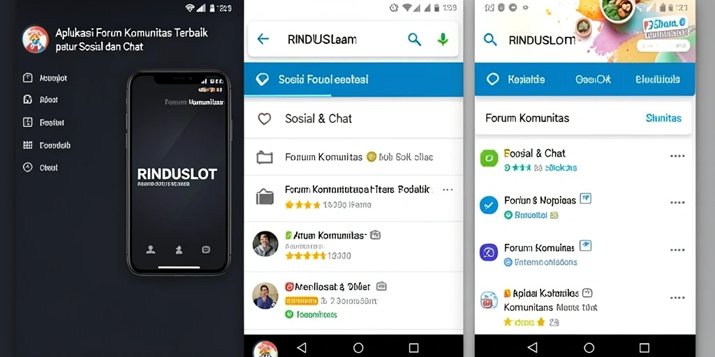Tampilan antarmuka RINDUSLOT yang ramah pengguna dan fitur komunitas.