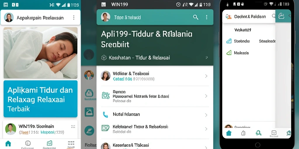 Tampilan antarmuka <strong>WIN199</strong> yang mendukung relaksasi dan tidur berkualitas.